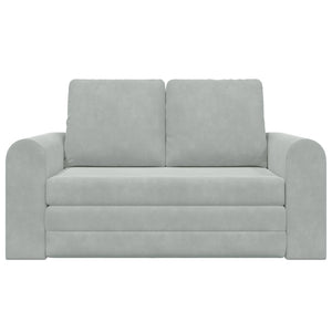 Divano Letto Pieghevole Grigio chiaro 148 x 71 x 83 cm Velluto 42030509