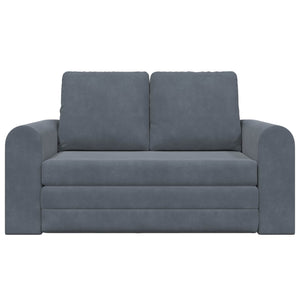 Divano Letto Pieghevole Grigio scuro 148 x 71 x 83 cm Velluto 42030510