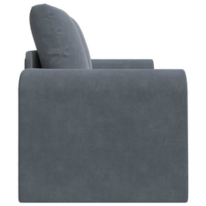 Divano Letto Pieghevole Grigio scuro 148 x 71 x 83 cm Velluto 42030510