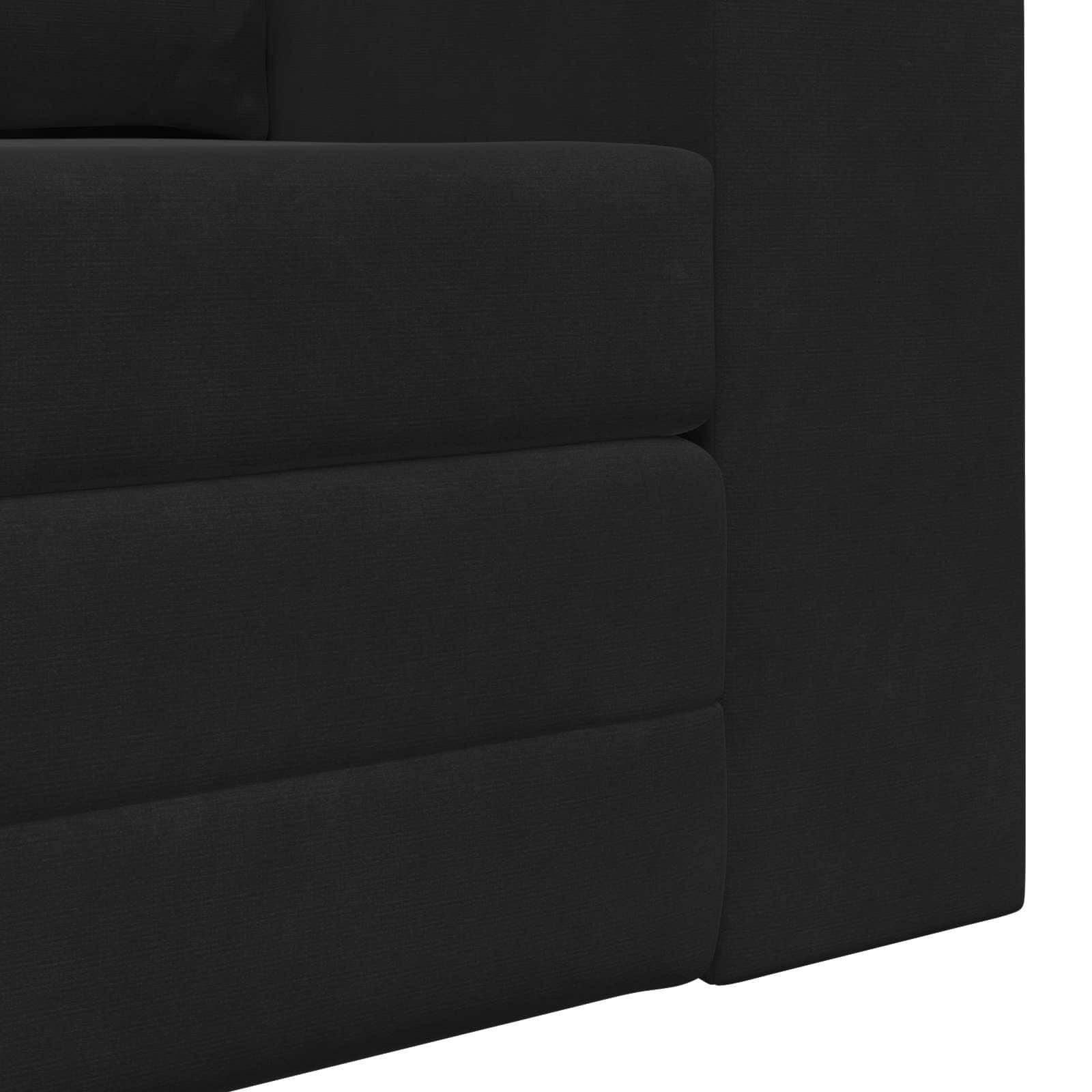 Divano Letto Pieghevole Nero 148 x 71 x 83 cm Velluto 42030511