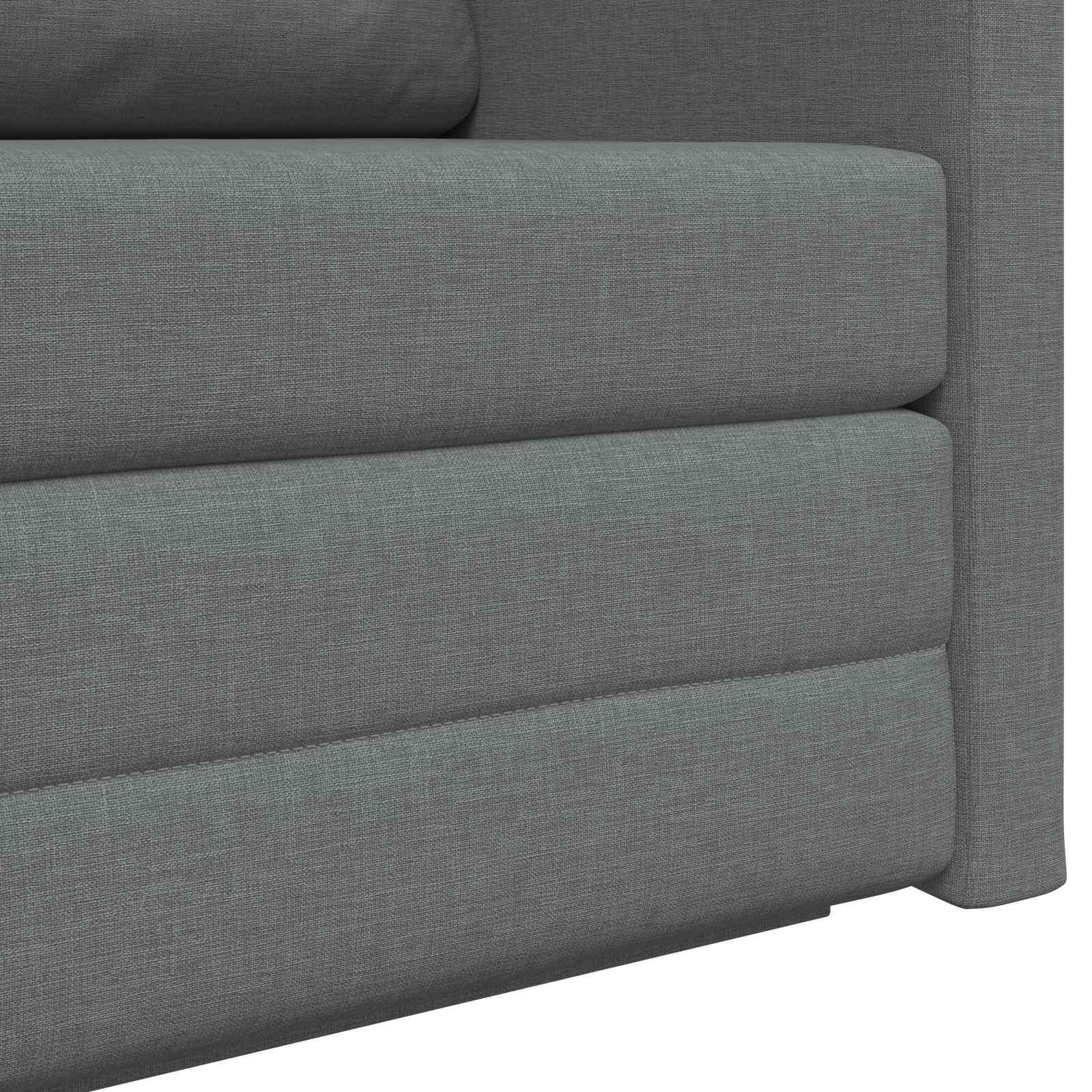 Divano Letto Pieghevole Grigio scuro 124 x 71 x 78 cm Tessuto 42030513