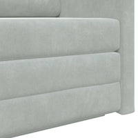 Divano Letto Pieghevole Grigio chiaro 124 x 71 x 78 cm Velluto 42030515