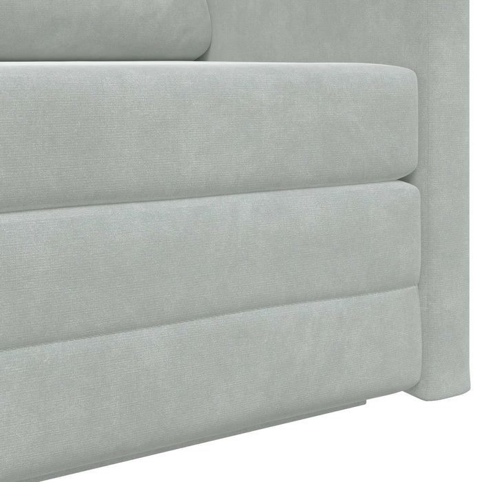 Divano Letto Pieghevole Grigio chiaro 124 x 71 x 78 cm Velluto 42030515