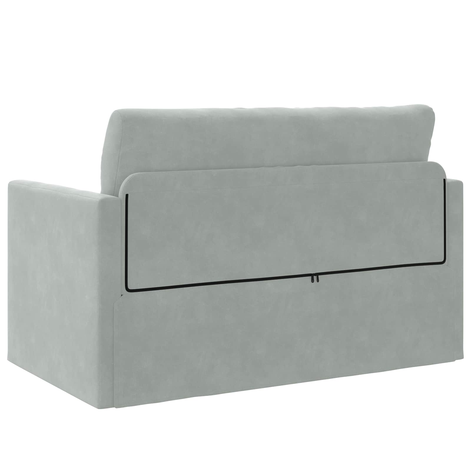 Divano Letto Pieghevole Grigio chiaro 124 x 71 x 78 cm Velluto 42030515