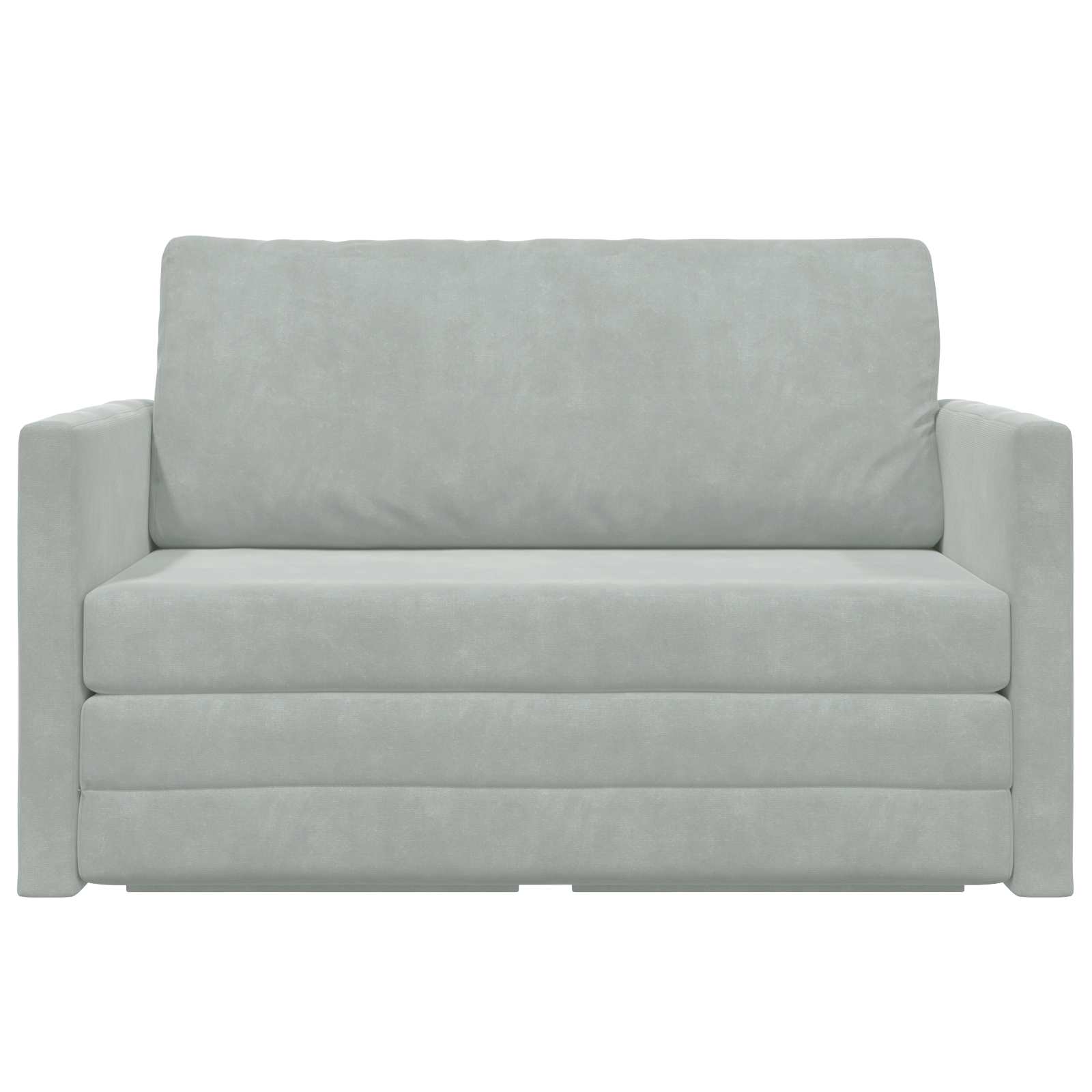 Divano Letto Pieghevole Grigio chiaro 124 x 71 x 78 cm Velluto 42030515