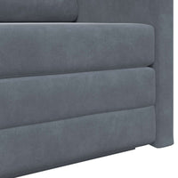 Divano Letto Pieghevole Grigio scuro 124 x 71 x 78 cm Velluto 42030516