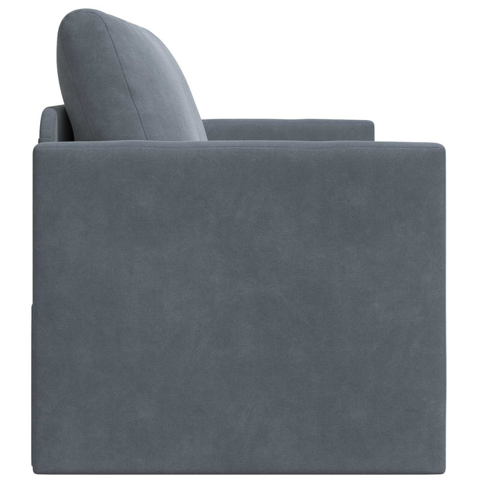 Divano Letto Pieghevole Grigio scuro 124 x 71 x 78 cm Velluto 42030516