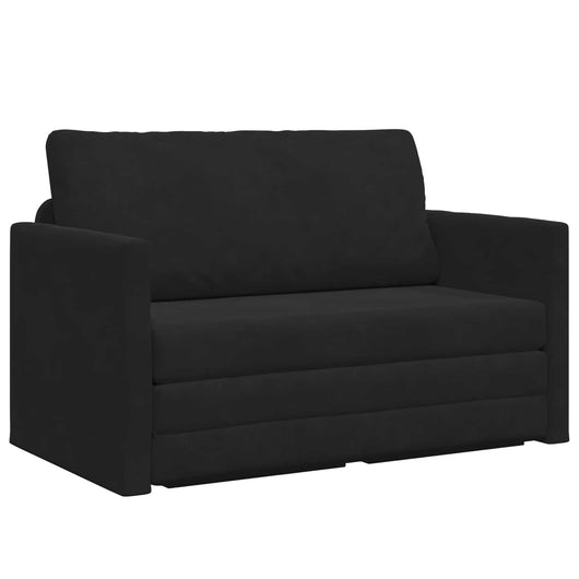 Divano Letto Pieghevole Nero 124 x 71 x 78 cm Velluto 42030517