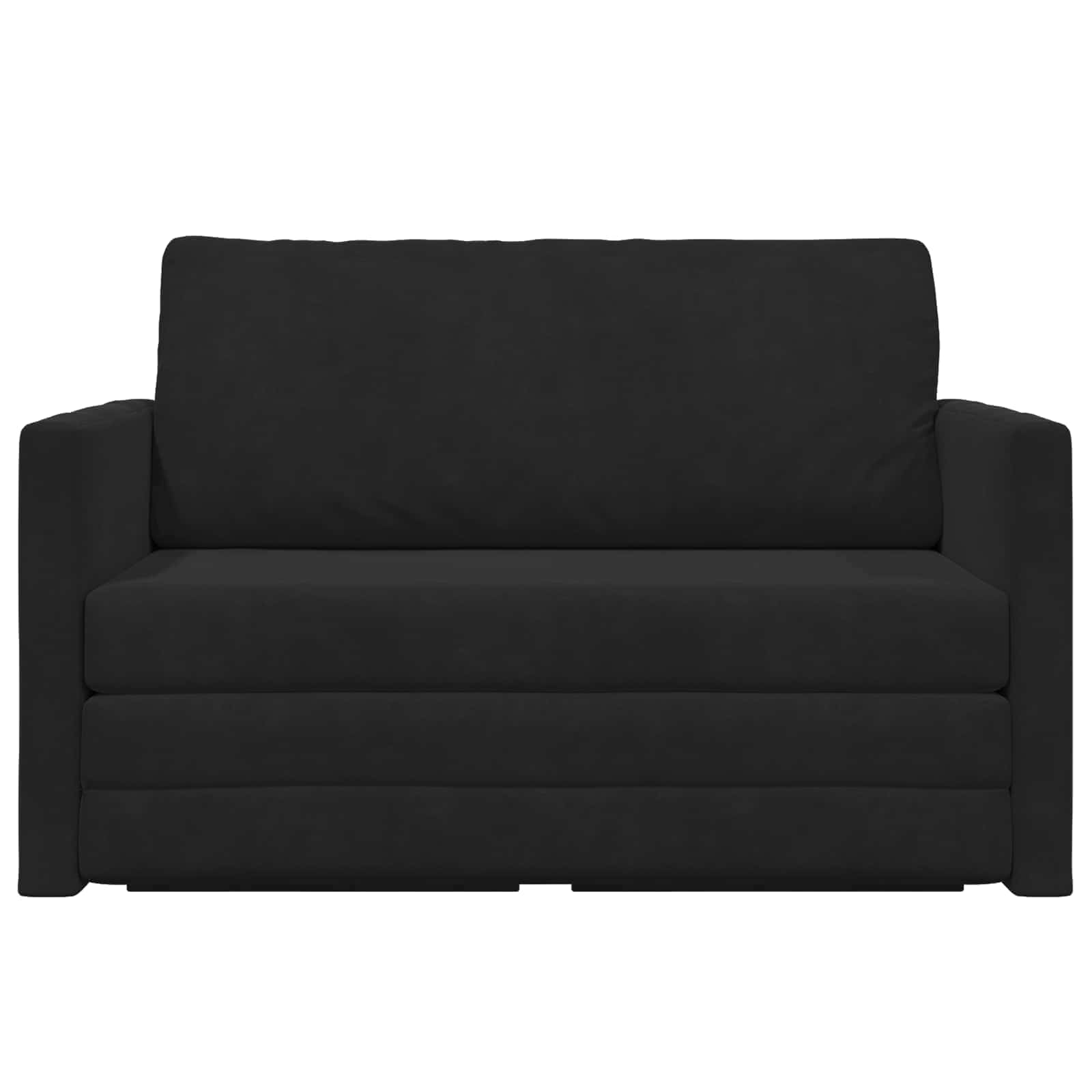Divano Letto Pieghevole Nero 124 x 71 x 78 cm Velluto 42030517