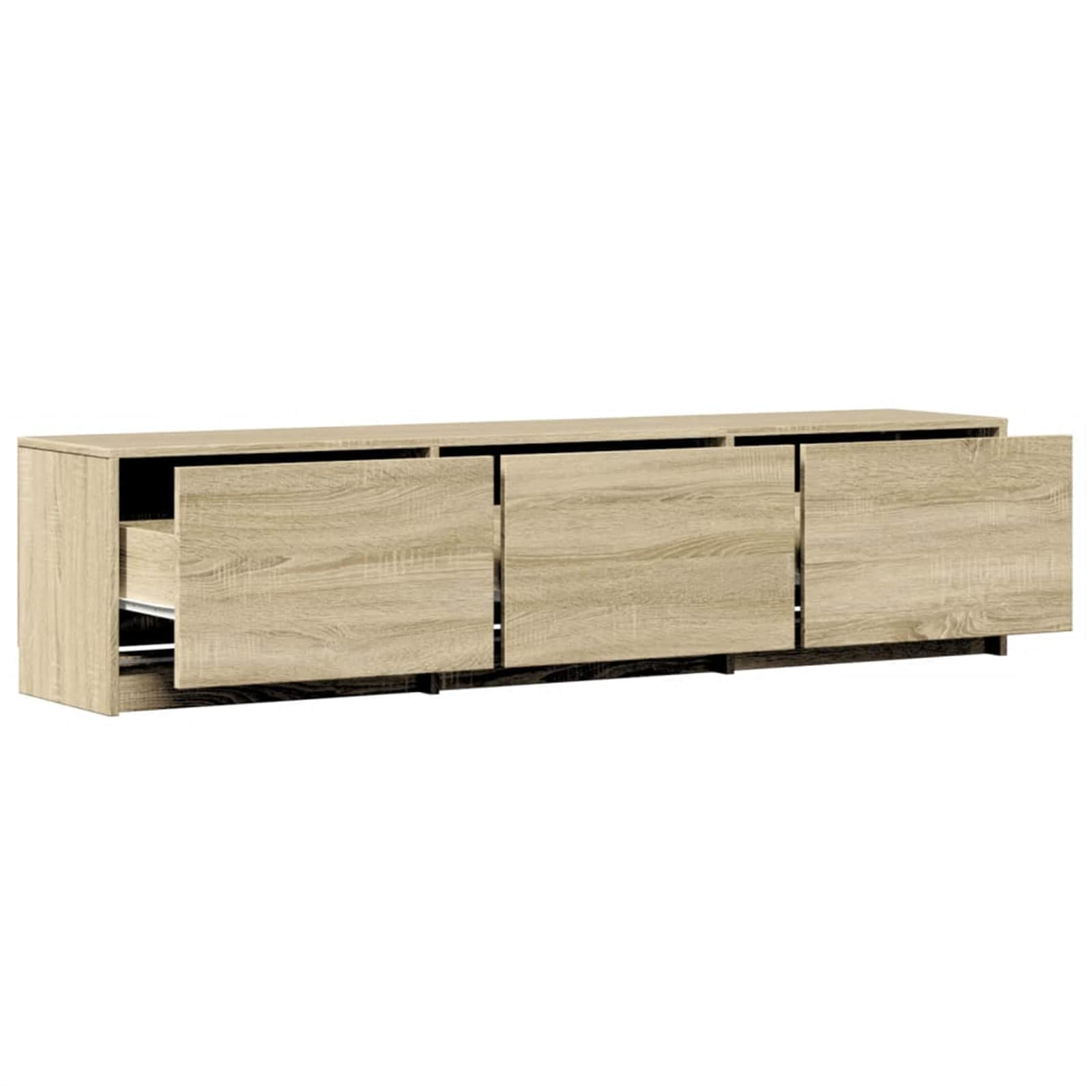 Mobile TV con led Sonoma 165 x 34 x 40 cm Legno multistrato 8006548