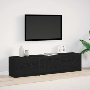 Mobile TV Rovere Nero 165 x 34 x 40 cm Legno multistrato 8006552