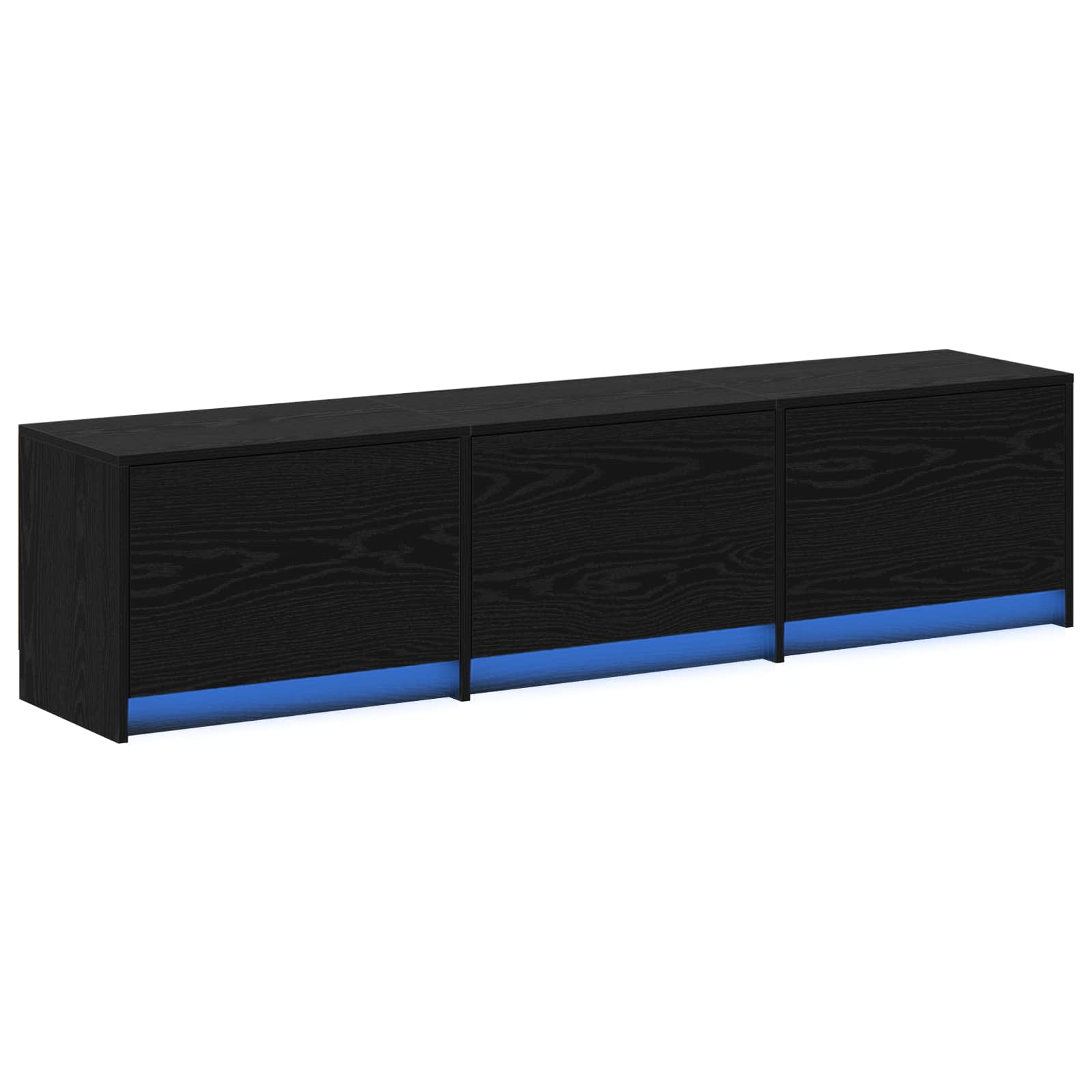 Mobile TV Rovere Nero 165 x 34 x 40 cm Legno multistrato 8006552