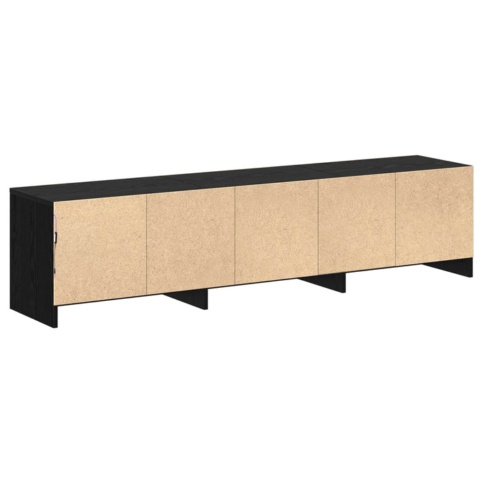 Mobile TV Rovere Nero 165 x 34 x 40 cm Legno multistrato 8006552
