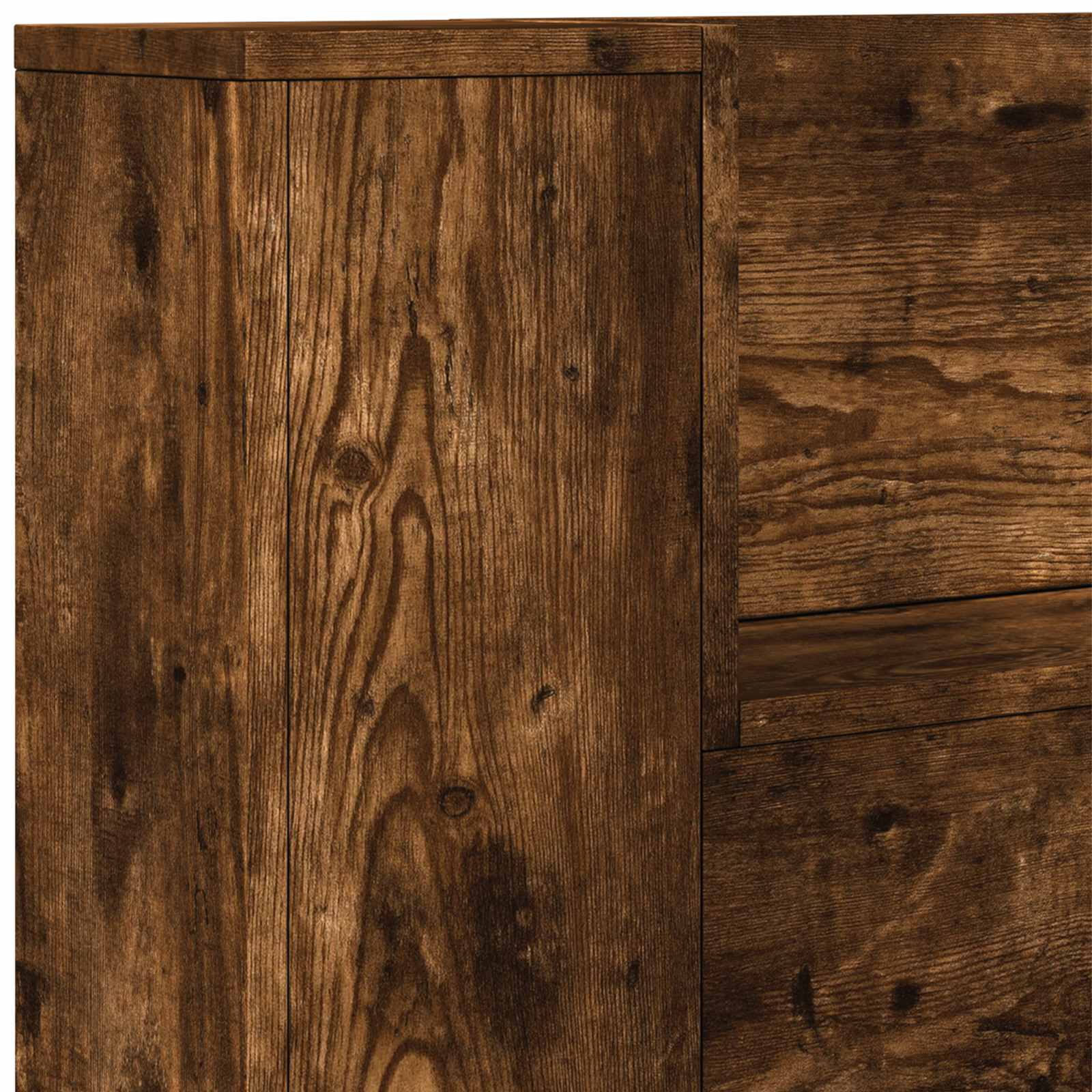 Testata con Mobile e LED Rovere fumé 160 x 16,5 x 103,5 cm 8006568