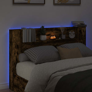 Testata con Mobile e LED Rovere fumé 160 x 16,5 x 103,5 cm 8006568