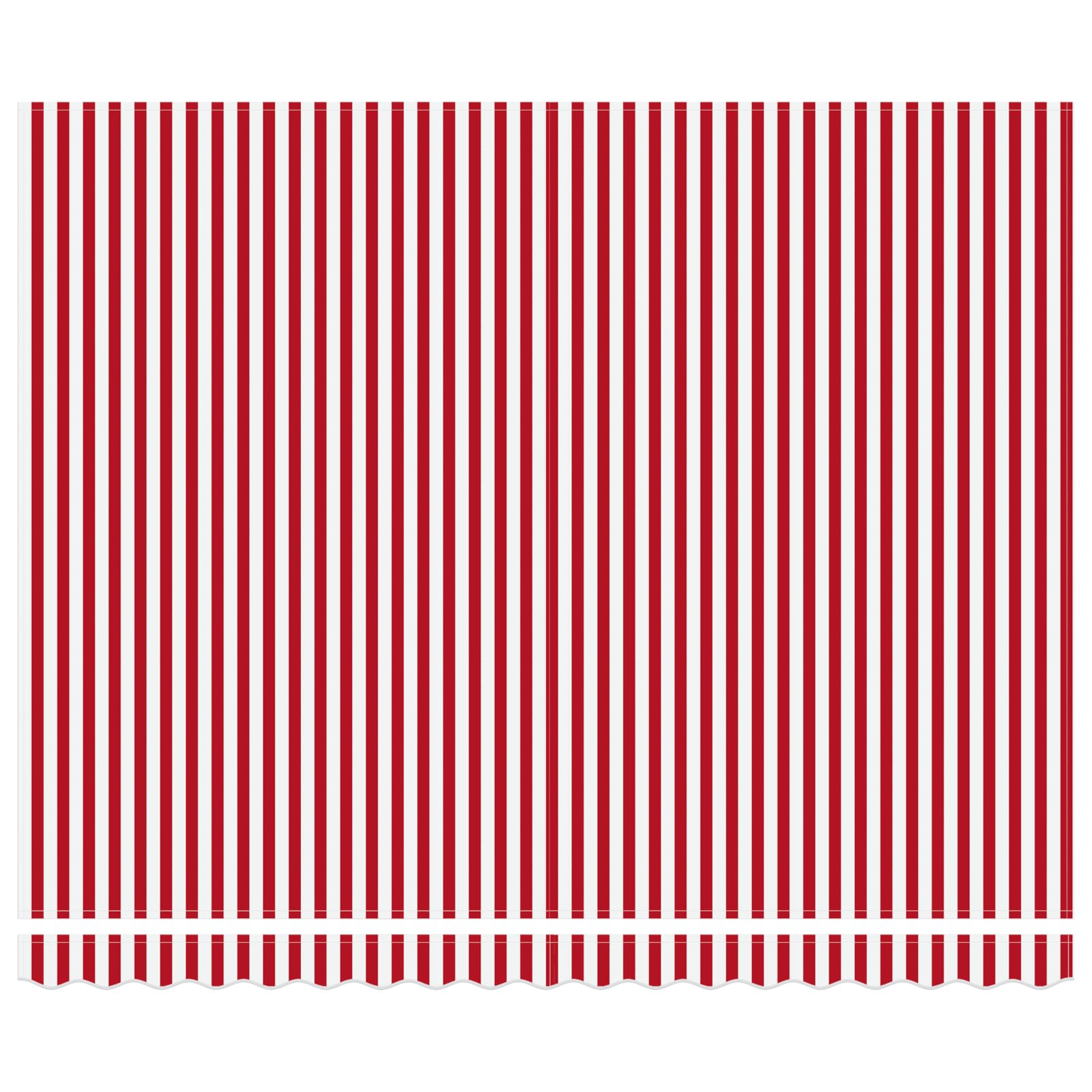 Tenda Retrattile Rosso e Bianco 400 × 300 cm Tela e Alluminio 3420201