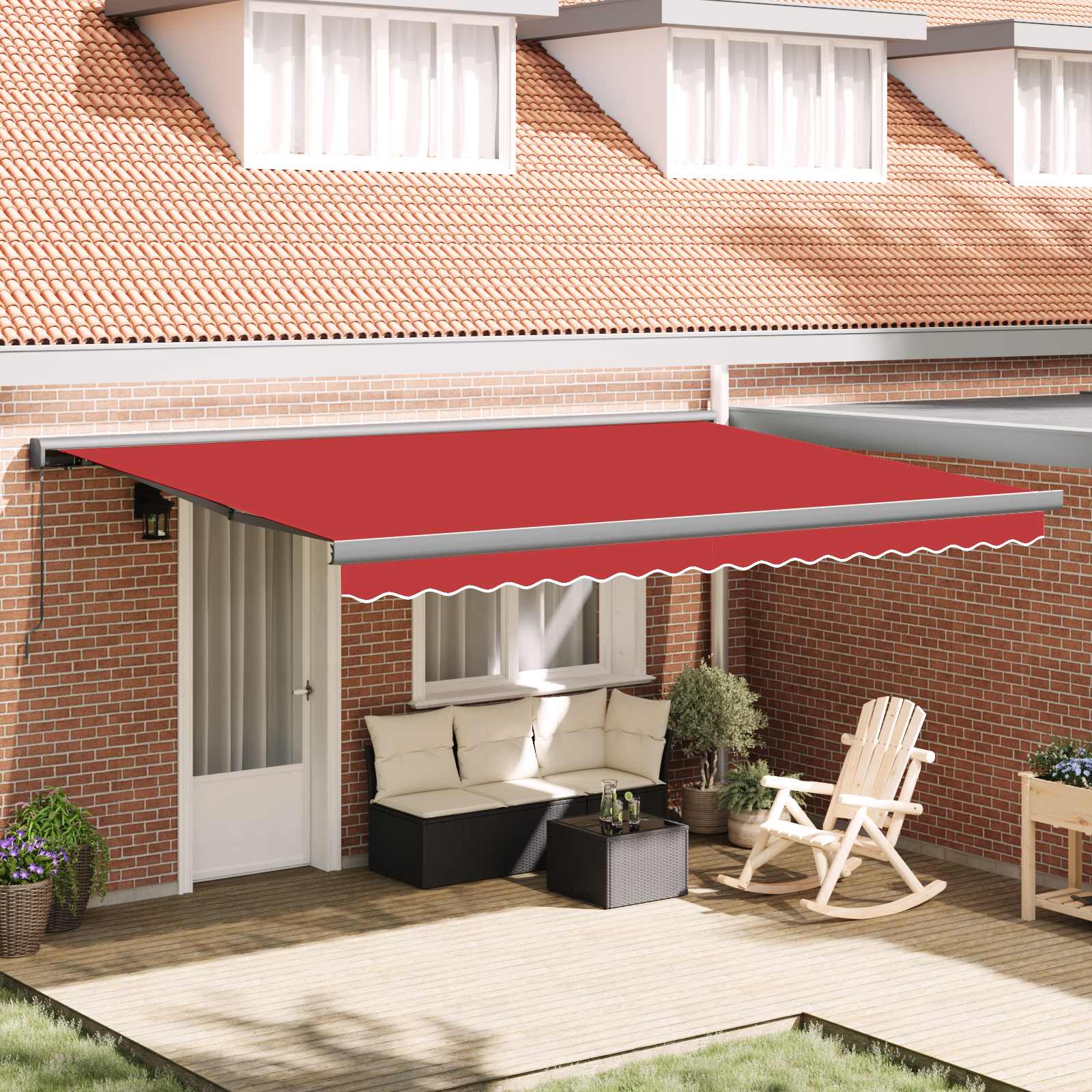 Tenda Retrattile Rosso 4 ×3 m Tela 3420208