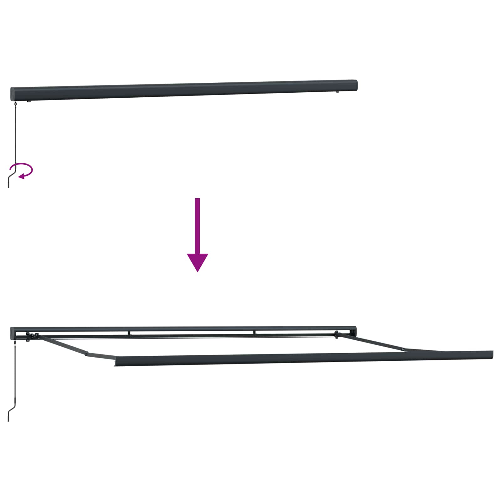 Tenda Retrattile Rosso 4 ×3 m Tela 3420208
