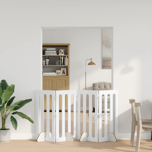 Recinto pieghevole per animali 4 pcs Bianco 201 x 38 x 90 cm 8005972