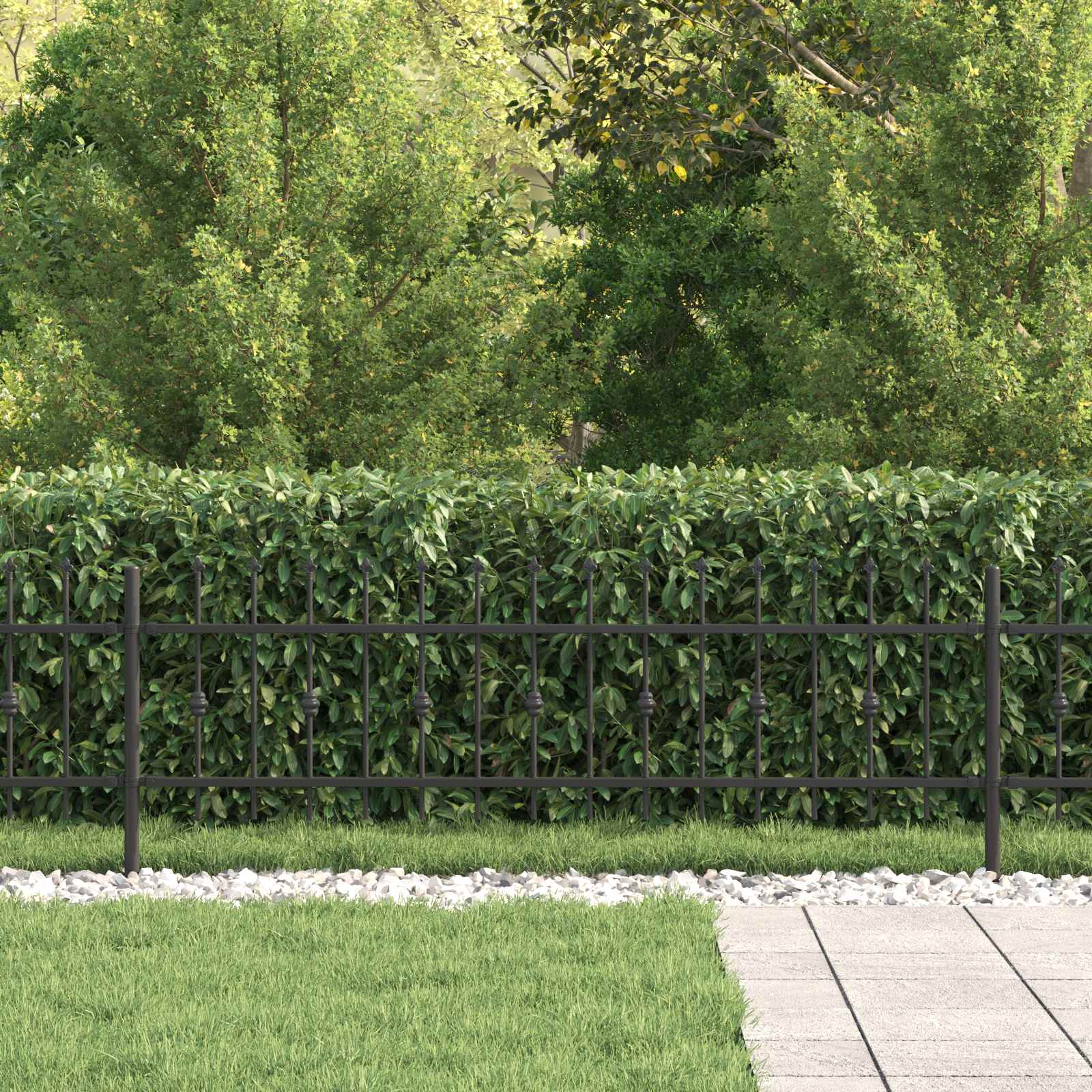 Recinzione a punte Nero 200 x 130 cm 42030080