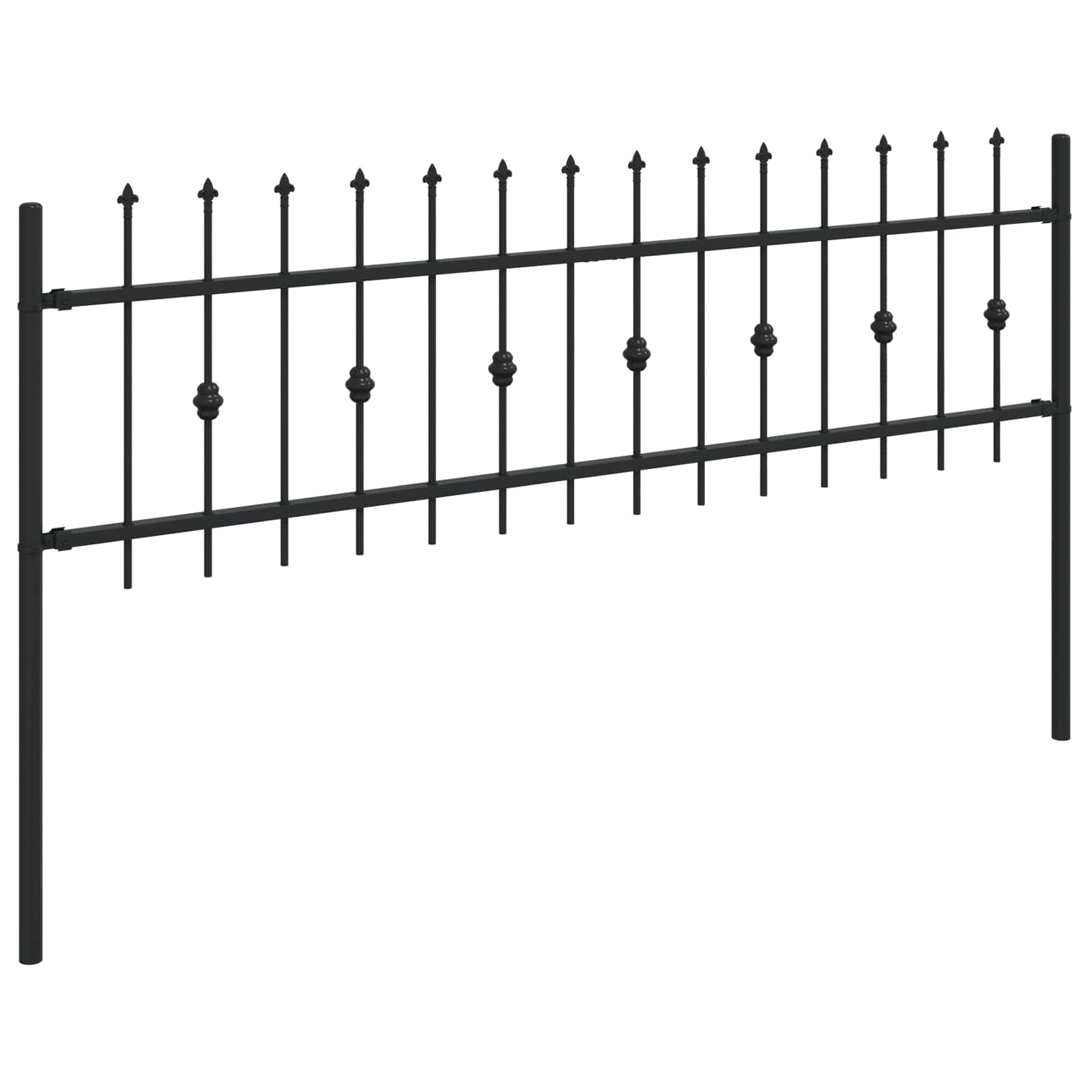 Recinzione a punte Nero 200 x 130 cm 42030080