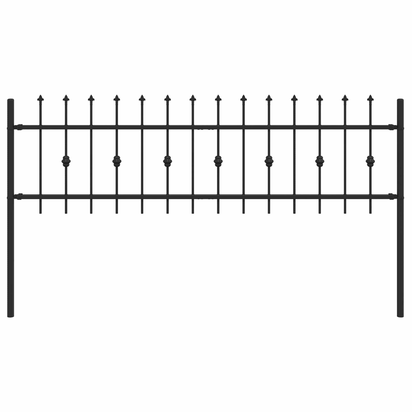 Recinzione a punte Nero 200 x 130 cm 42030080