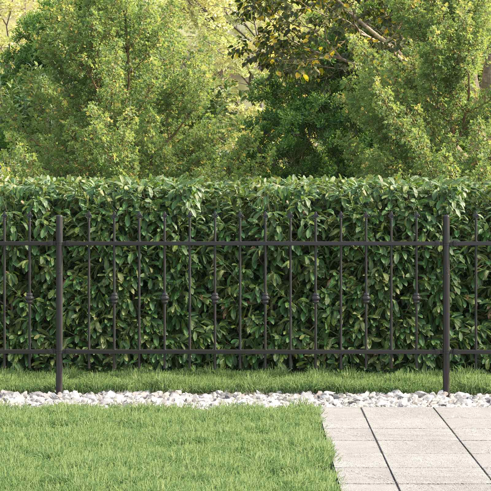 Recinzione a punte Nero 200 x 130 cm 42030081