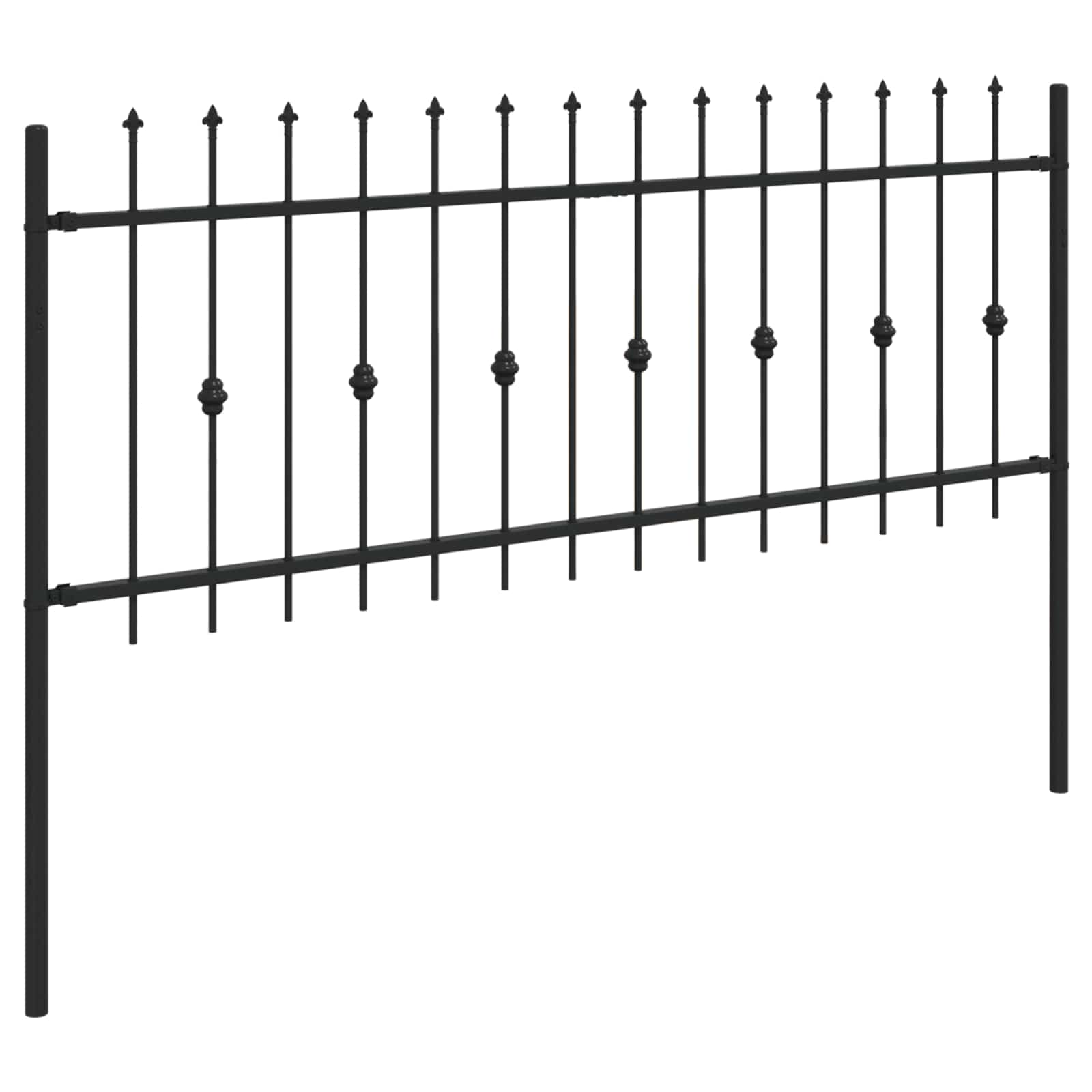 Recinzione a punte Nero 200 x 130 cm 42030081