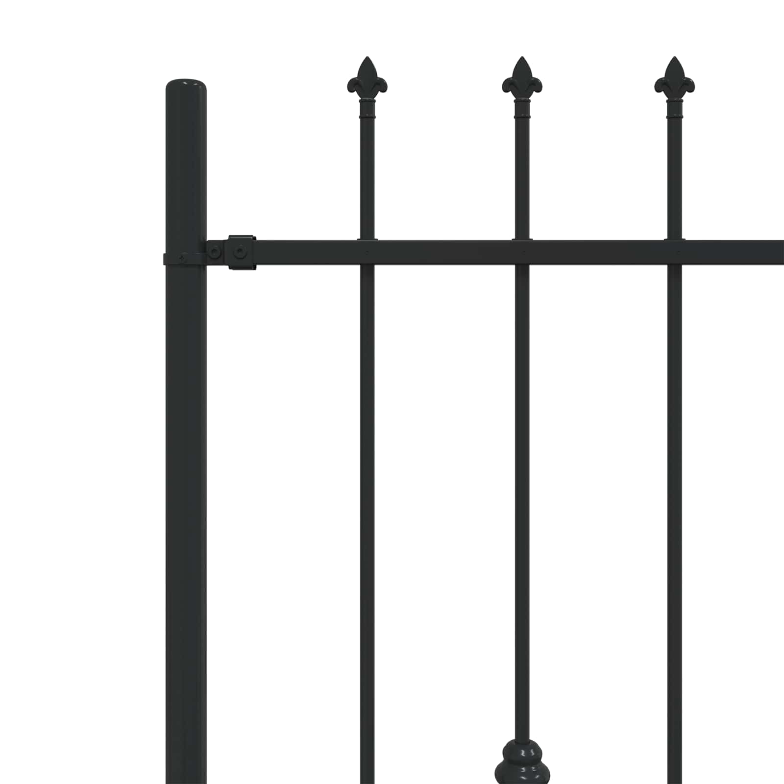 Recinzione a punte Nero 200 x 130 cm 42030083