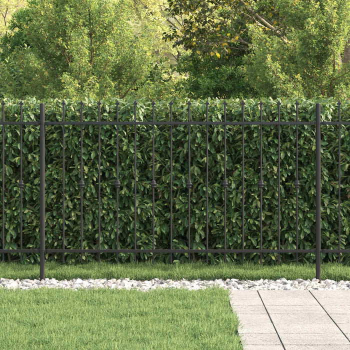 Recinzione a punte Nero 200 x 130 cm 42030083