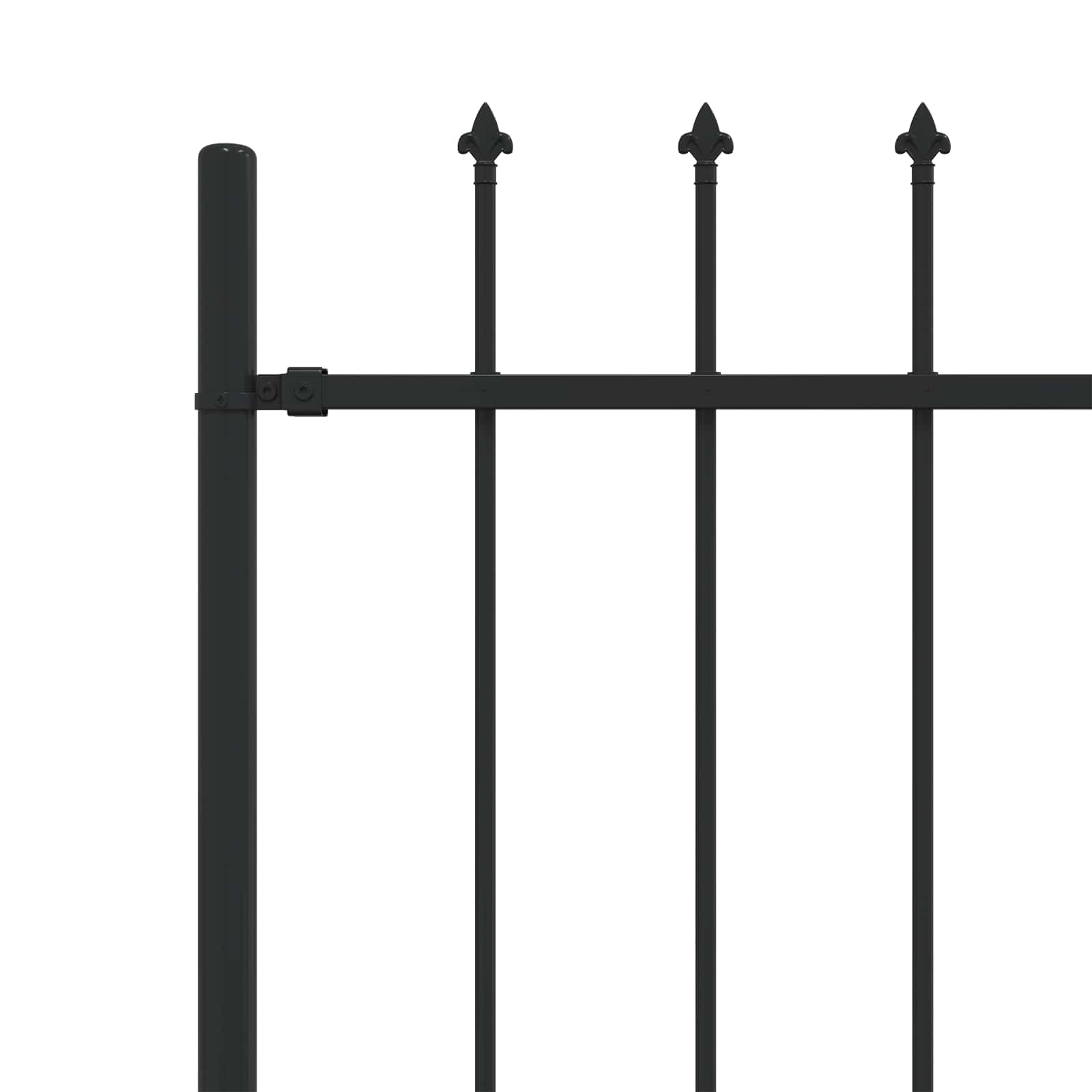 Recinzione a punte Nero 200 x 200 cm 42030084