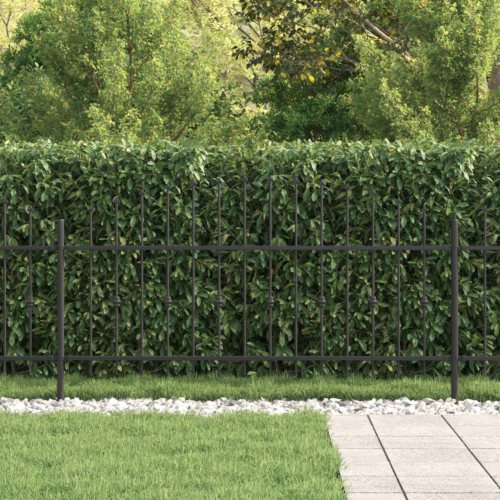 Recinzione a punte Nero 200 x 130 cm 42030086