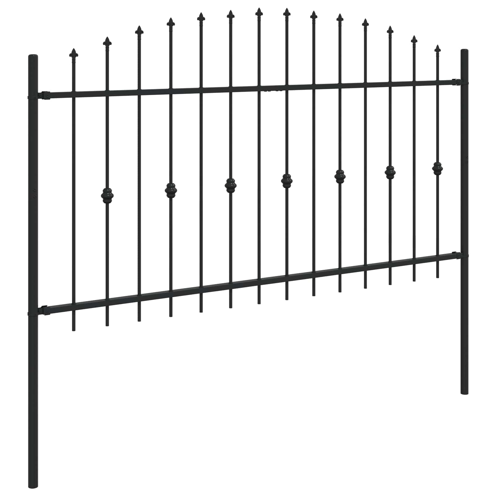 Recinzione a punte Nero 200 x 150 cm 42030087