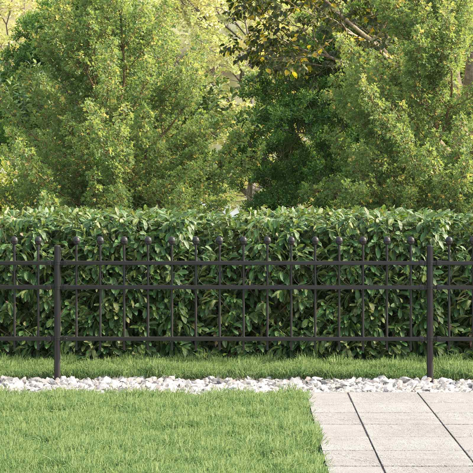 Recinzione a Cerchio Nero 200 x 130 cm 42030095
