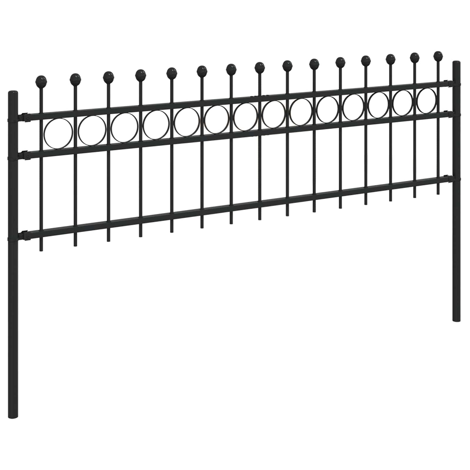 Recinzione a Cerchio Nero 200 x 130 cm 42030095