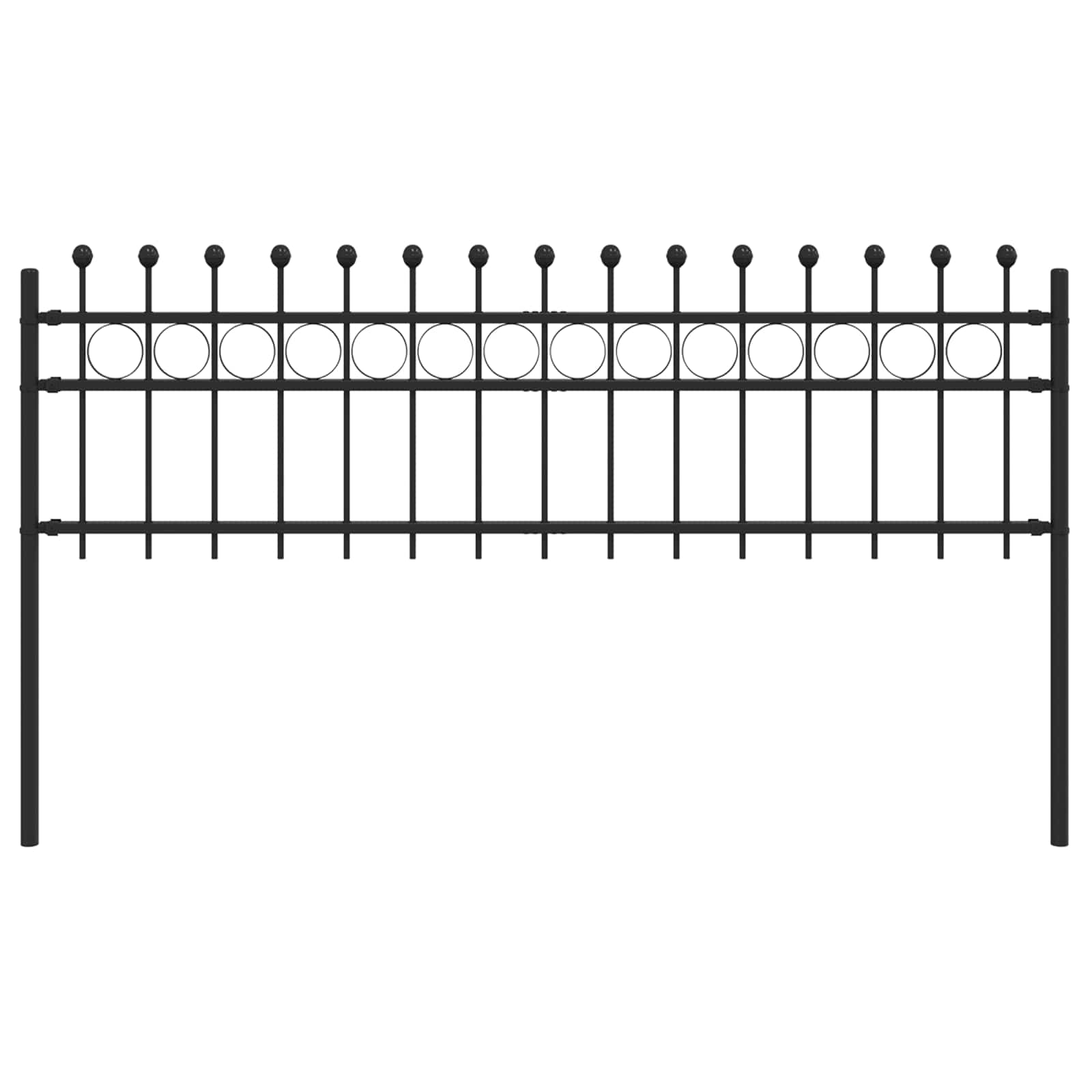 Recinzione a Cerchio Nero 200 x 130 cm 42030095