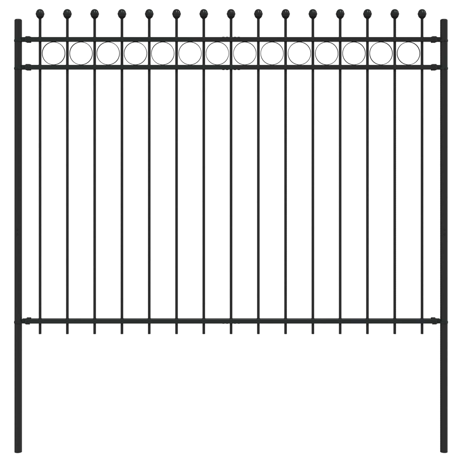 Recinzione a Cerchio Nero 200 x 200 cm 42030099