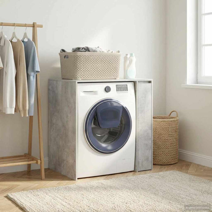 Mobiletto per lavatrice con porta Calcestruzzo 87 x 60 x 89 cm 8006803