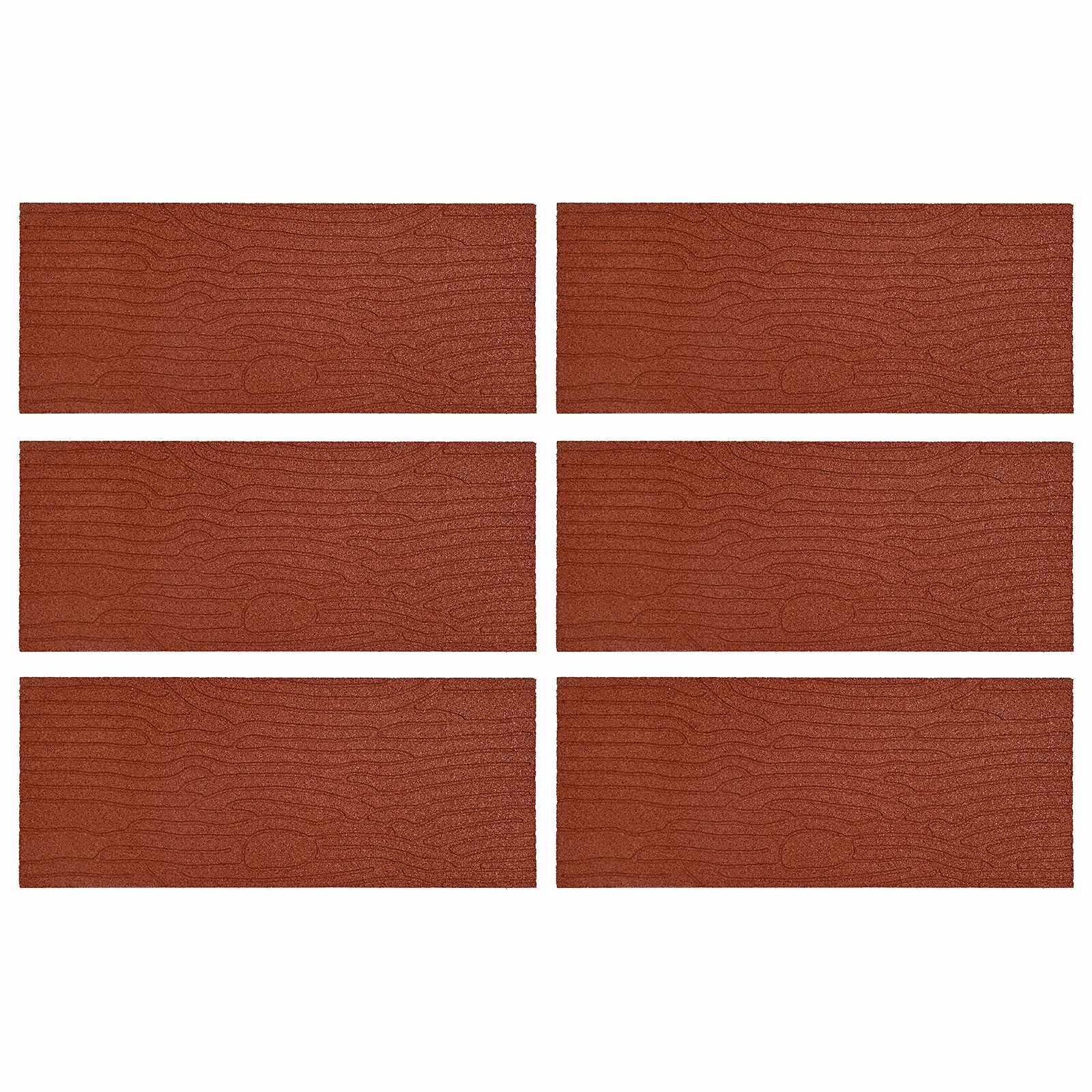 Pietra da Passo 6 pcs Rosso 60,5 x 25 x 2 cm Gomma 42030079