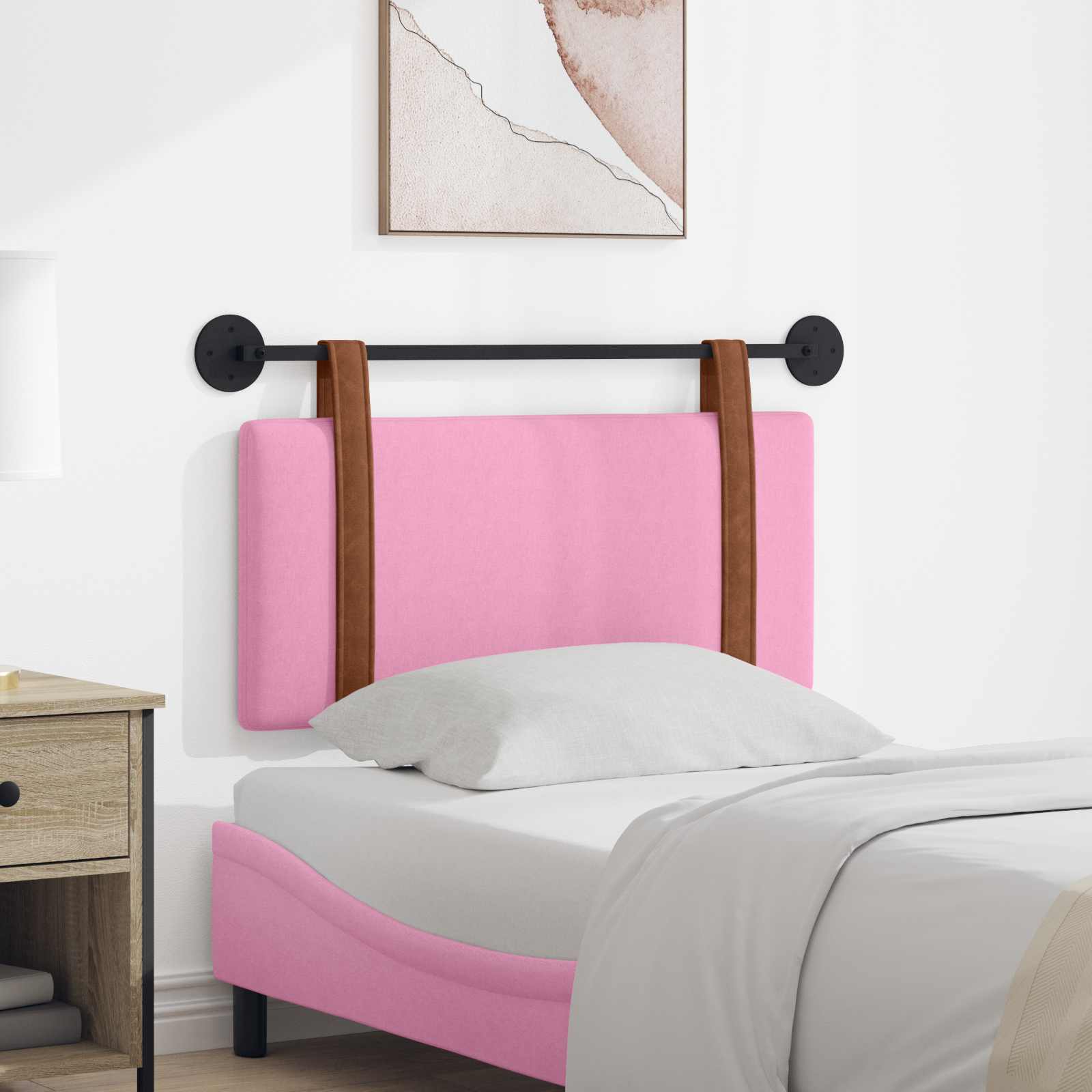Testata appesa Tinta unita Rosa 80 x 40 cm Legno multistrato 42031343