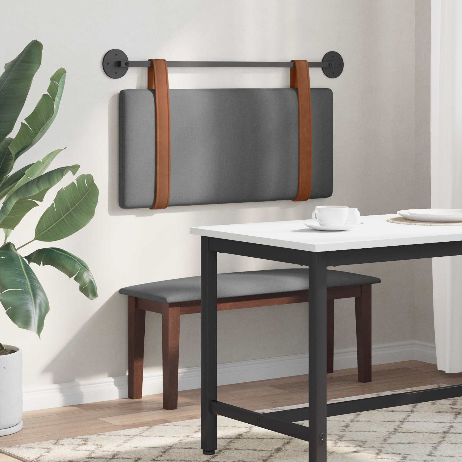 Testata appesa Grigio scuro 90 x 40 cm Legno multistrato 42031364