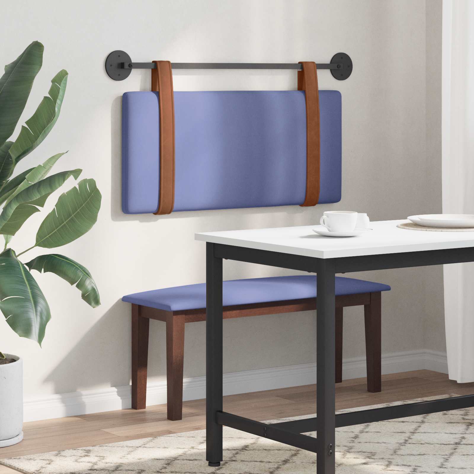 Testata appesa Blu jeans 90 x 40 cm Legno multistrato 42031374