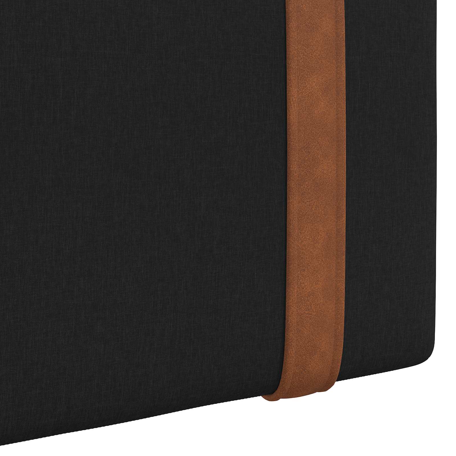 Testata appesa Tinta unita Nero 100 x 40 cm Legno multistrato 42031395