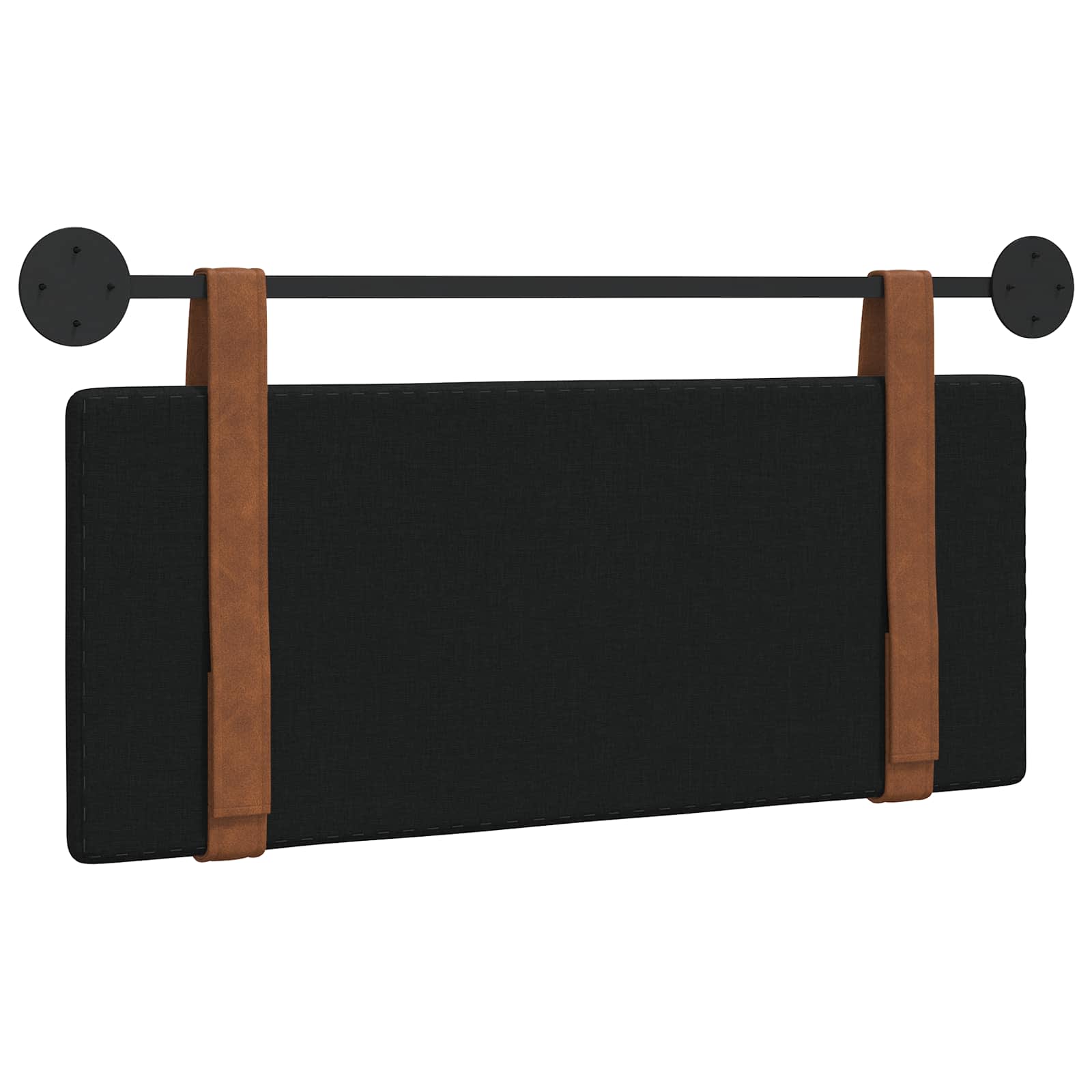 Testata appesa Tinta unita Nero 100 x 40 cm Legno multistrato 42031395