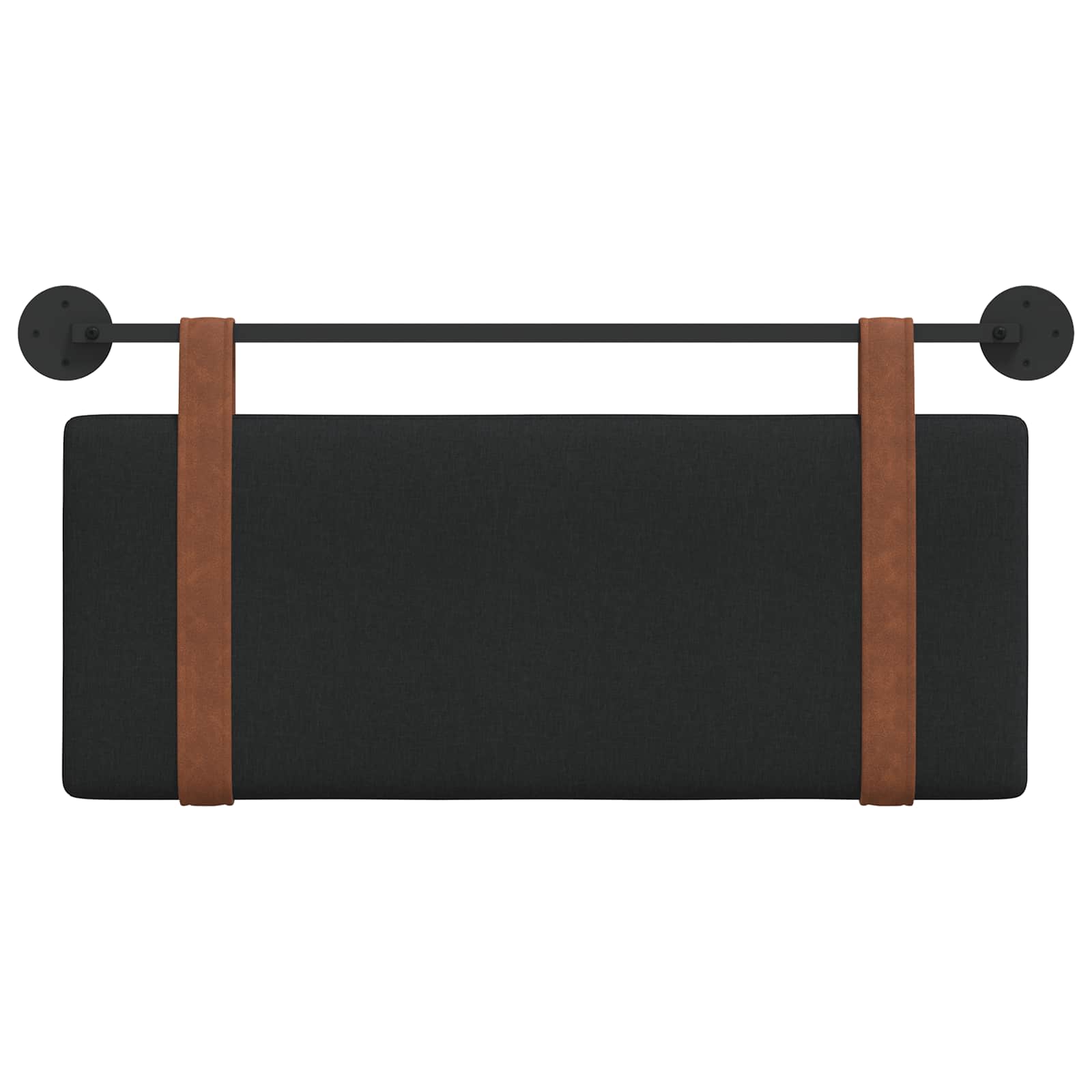Testata appesa Tinta unita Nero 100 x 40 cm Legno multistrato 42031395