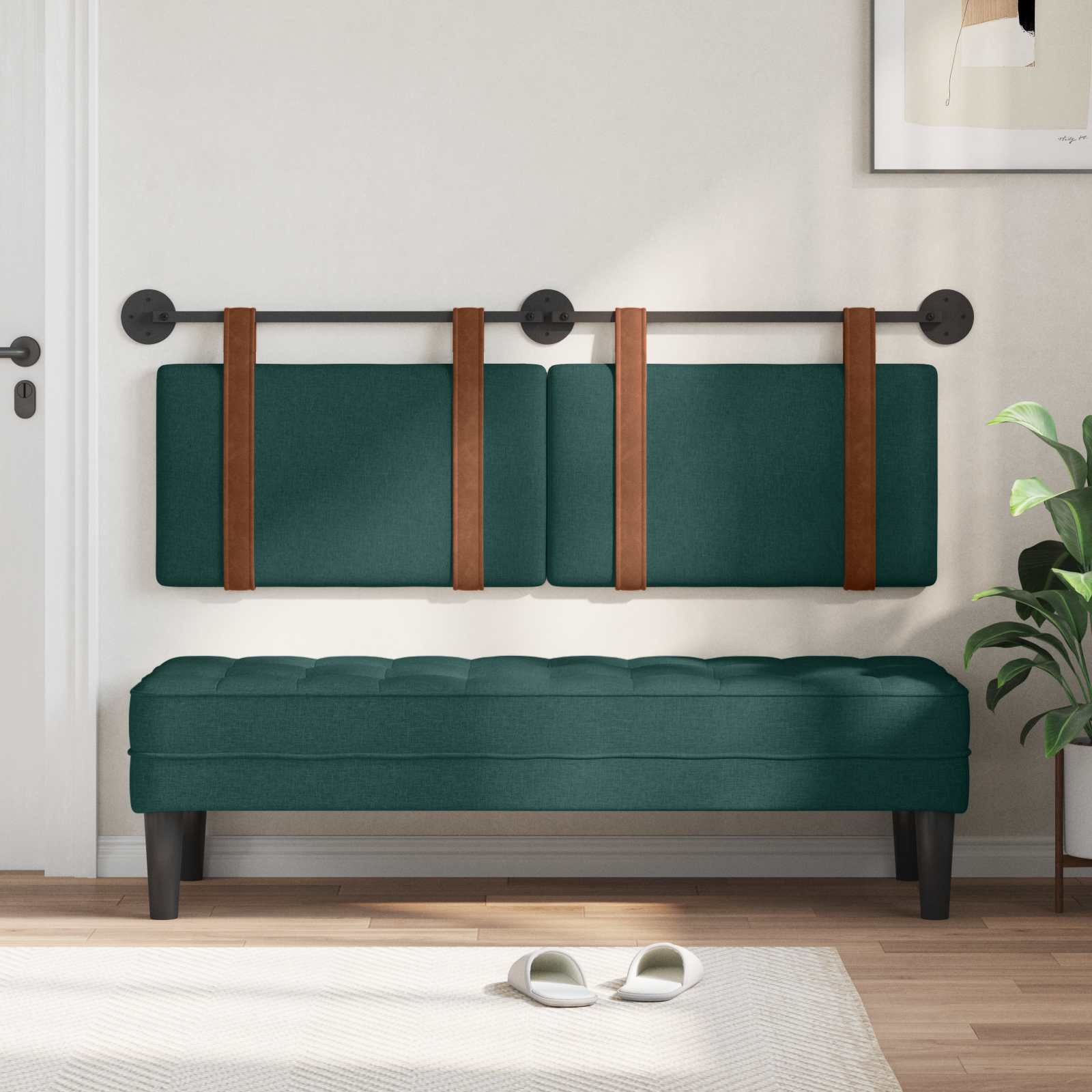 Testata appesa Verde Scuro 120 x 40 cm Legno multistrato 42031428