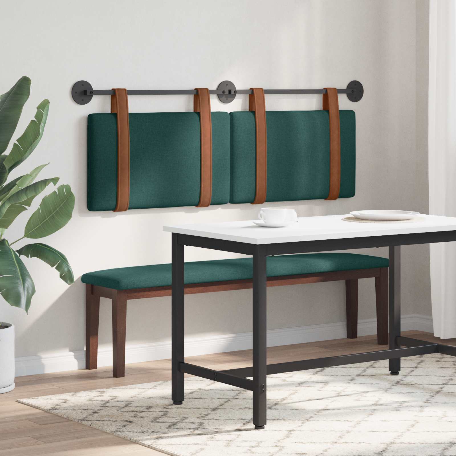 Testata appesa Verde Scuro 120 x 40 cm Legno multistrato 42031428