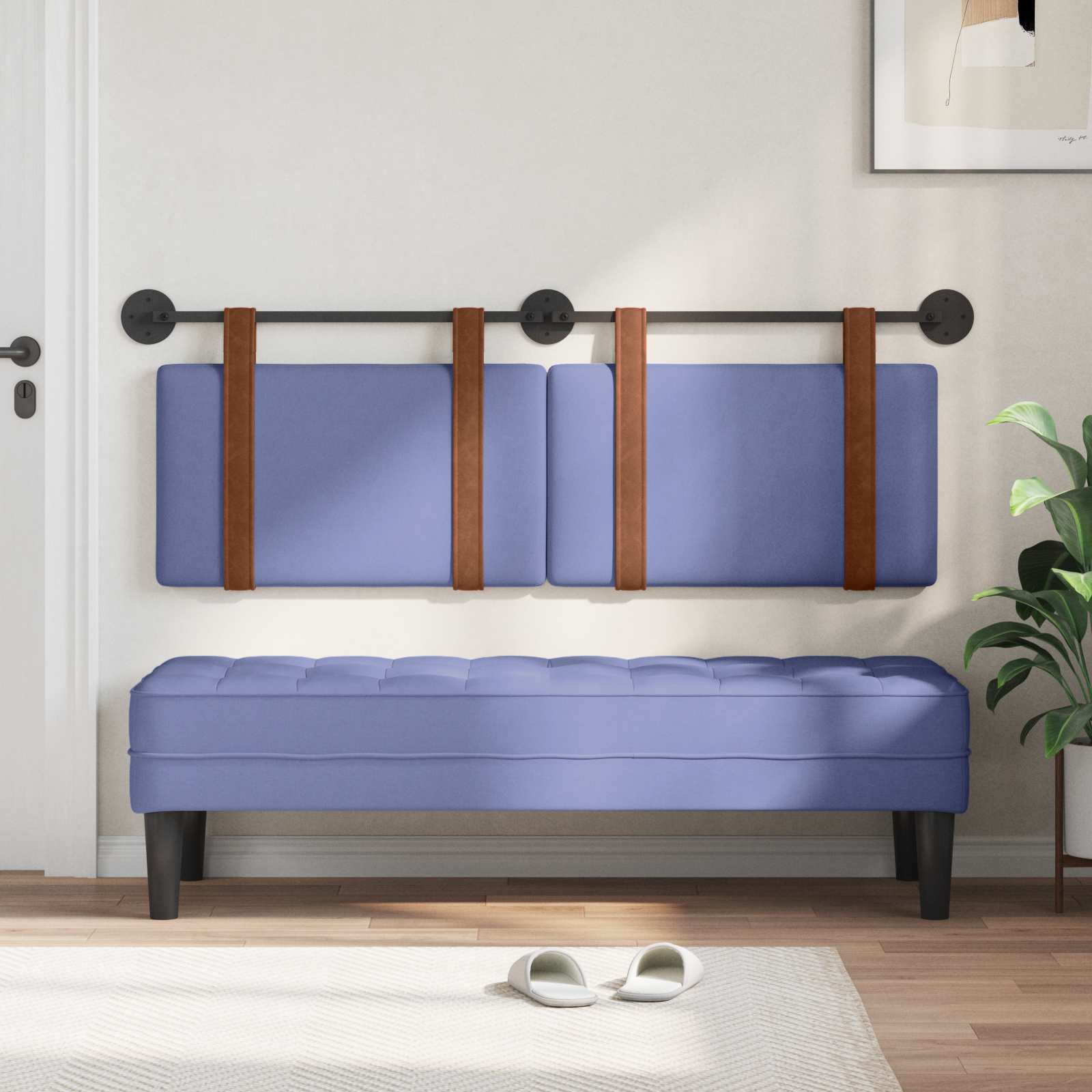Testata appesa Blu jeans 120 x 40 cm Legno multistrato 42031434