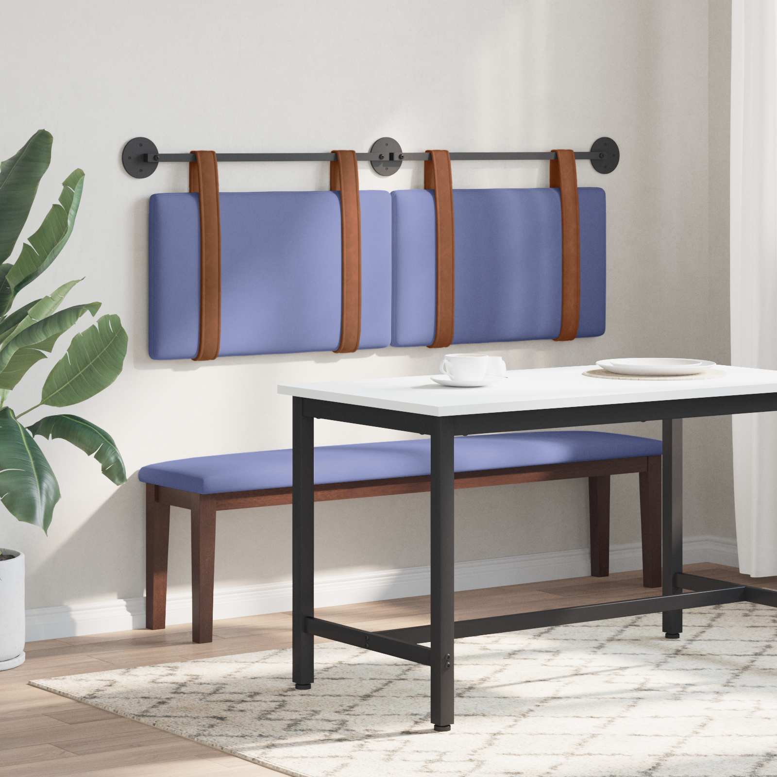 Testata appesa Blu jeans 120 x 40 cm Legno multistrato 42031434
