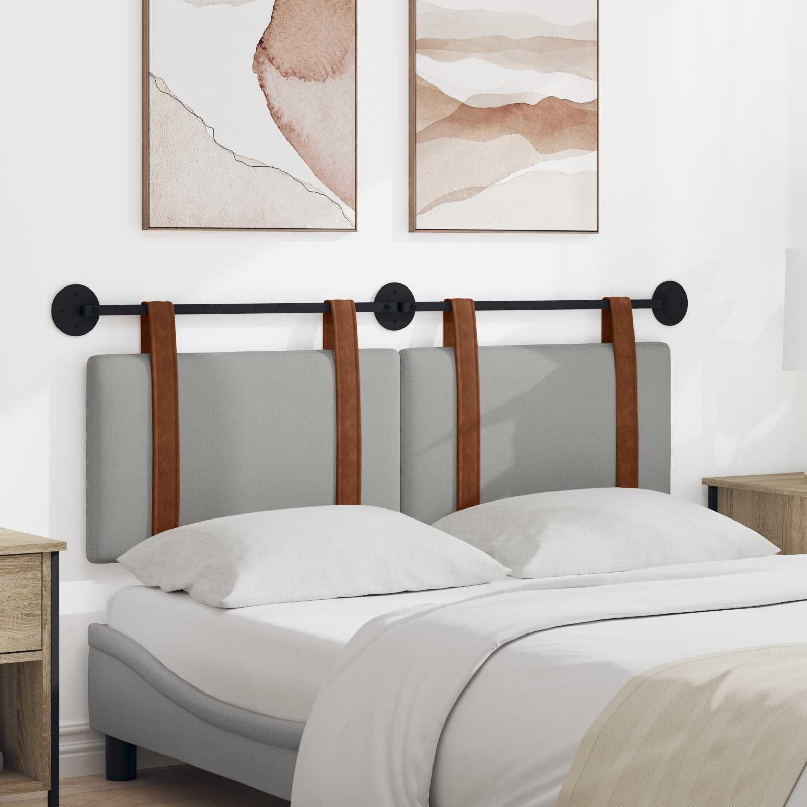 Testata appesa Grigio Nuvola 140 x 40 cm Legno multistrato 42031452
